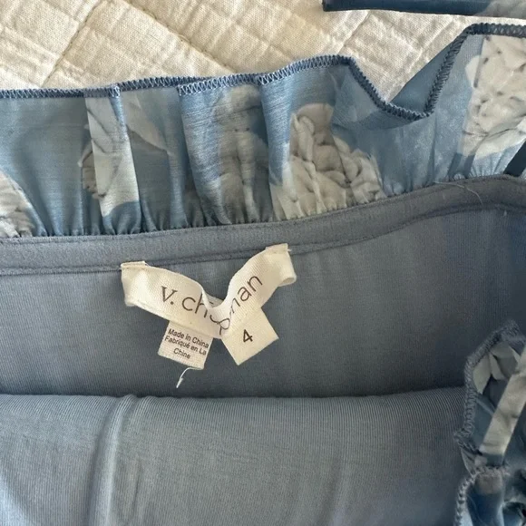 V. Chapman Geranium Strapless Dress with Ruffle Detail - Picture 5 of 7